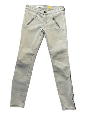 Pilcro Light Green Skinny Jeans w/ Zip Accents Size 27 - Relaxed, Anthropology